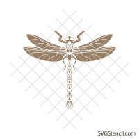 Simple dragonfly silhouette svg