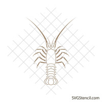 Crayfish silhouette svg