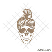 Momlife skull svg