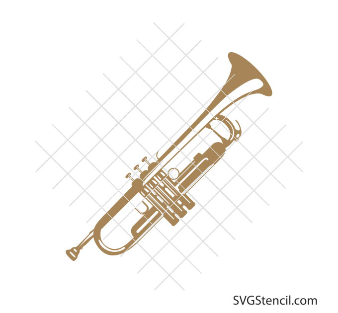 Trumpet svg, musical instrument svg