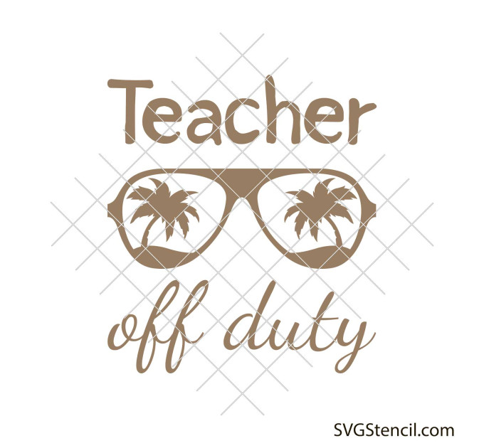 Teacher off duty svg