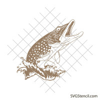 Fish jumping out of water svg FREE
