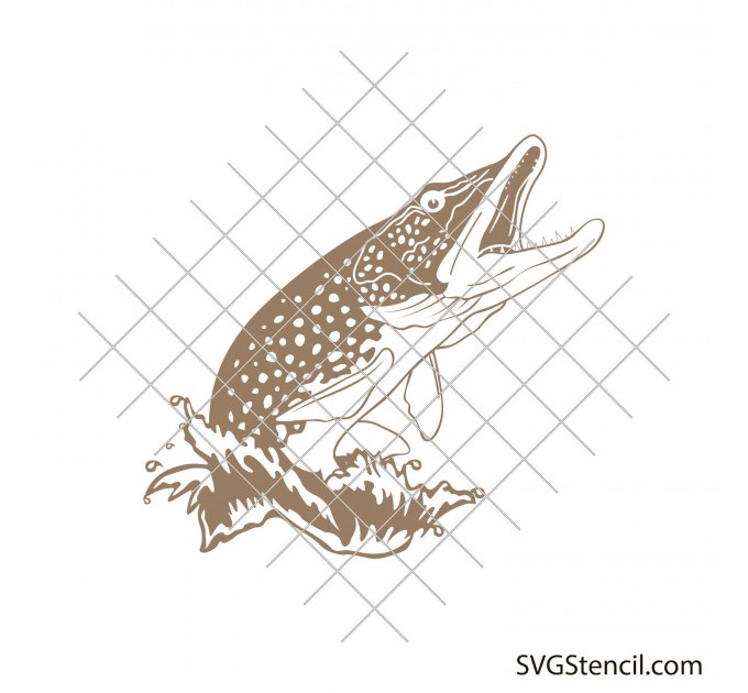 Fish jumping out of water svg free
