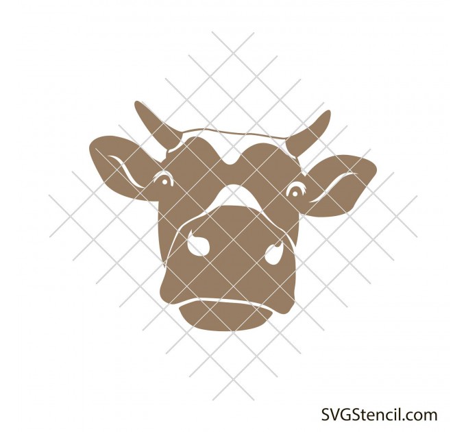 Cow face svg free