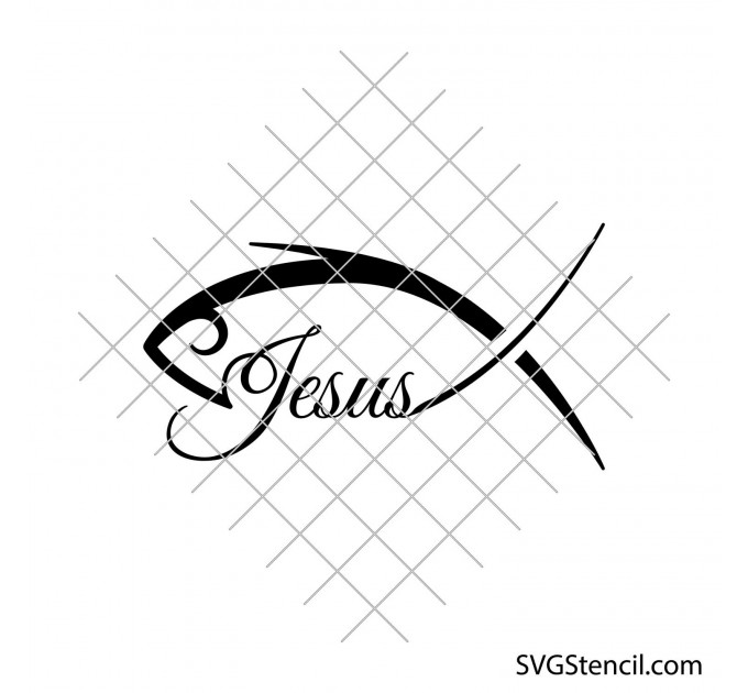 Jesus fish svg | Religious symbol svg