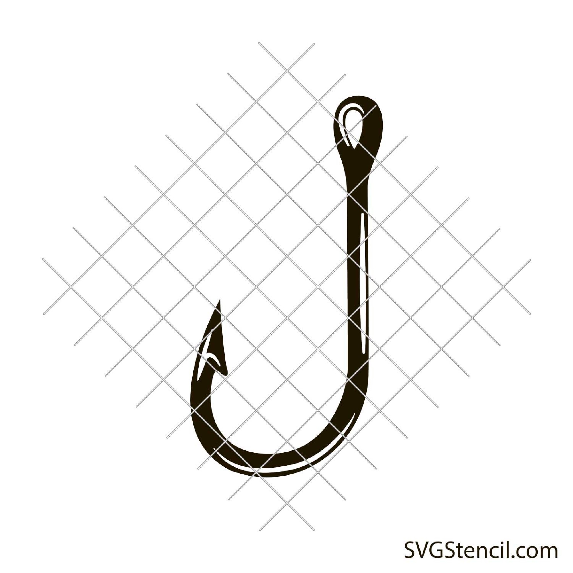 Fishing hook svg | Realistic hook svg | Free svg design - SVGStencil