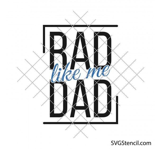 Rad dad svg | Father and son shirt svg