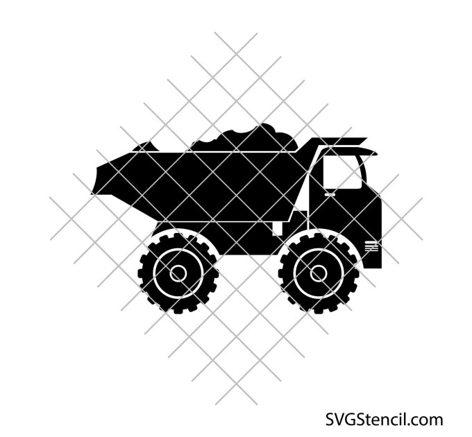 Dump truck svg | Construction vehicle svg