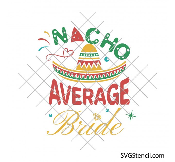 Nacho average bride svg | Nacho average groom svg