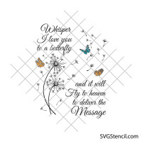 Whisper i love you to a butterfly svg