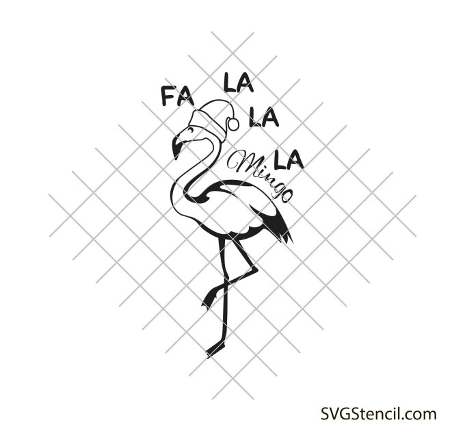 Fa la lamingo svg | Christmas flamingo svg
