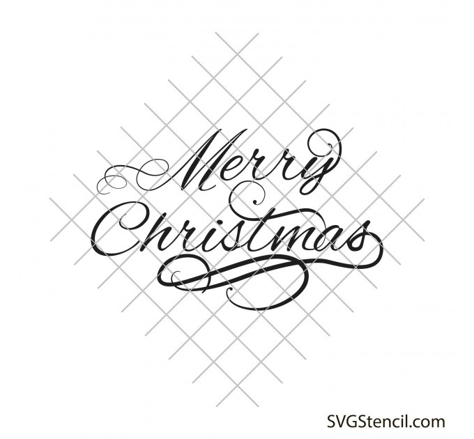 Merry Christmas svg | Calligraphy svg