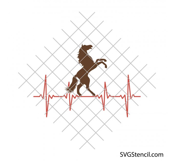 Horse heartbeat svg | Equestrian svg
