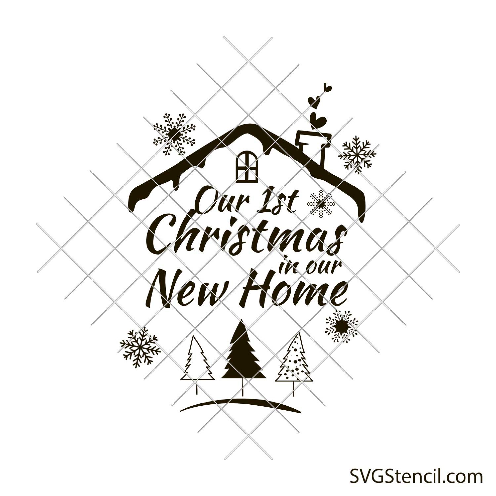 New home ornament svg | Sayings svg | Christmas cricut svg - SVGStencil