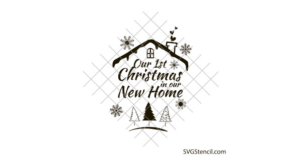 New home ornament svg | Sayings svg | Christmas cricut svg - SVGStencil