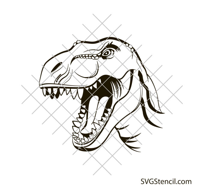Dinosaur head svg | Dinosaur face svg