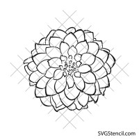 Dahlia flower svg | Autumn flower svg