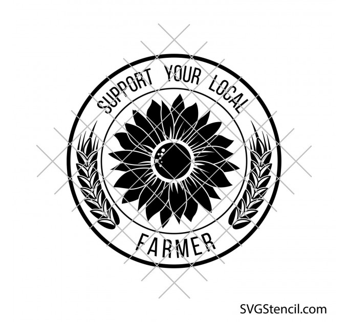 Support your local farmer svg | Farmers market svg