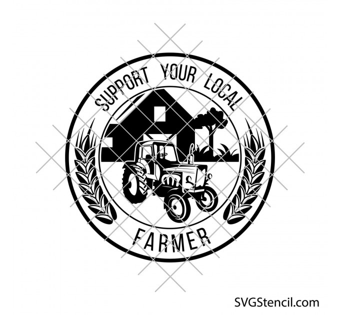 Support your local farmer svg | Farmers market svg