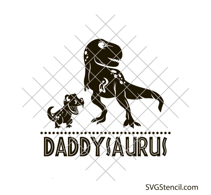 Daddysaurus svg | Dinosaur dad svg