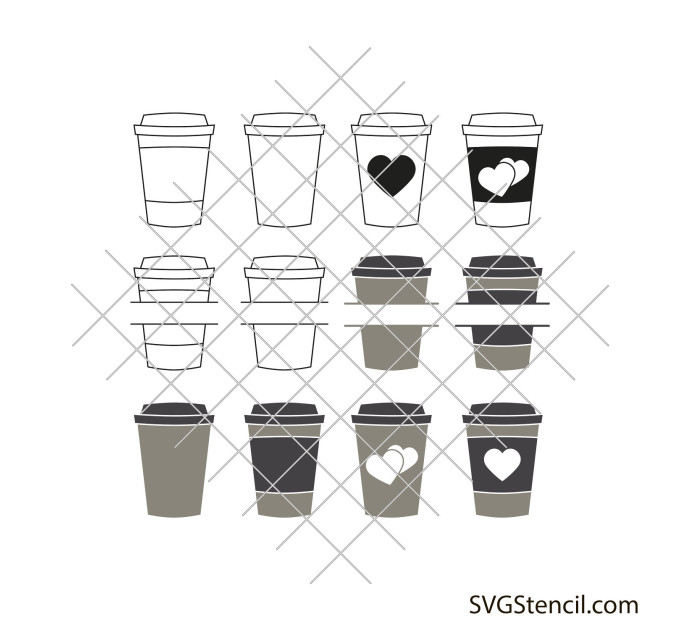 To go coffee cup svg | Coffee cup monogram svg
