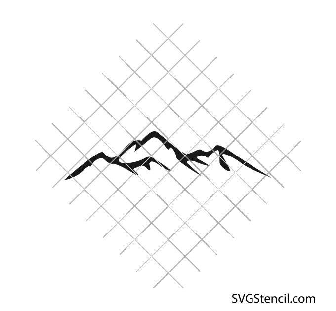 Mountain range svg | Mountains svg