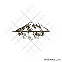 Mount Rainier - National Park svg