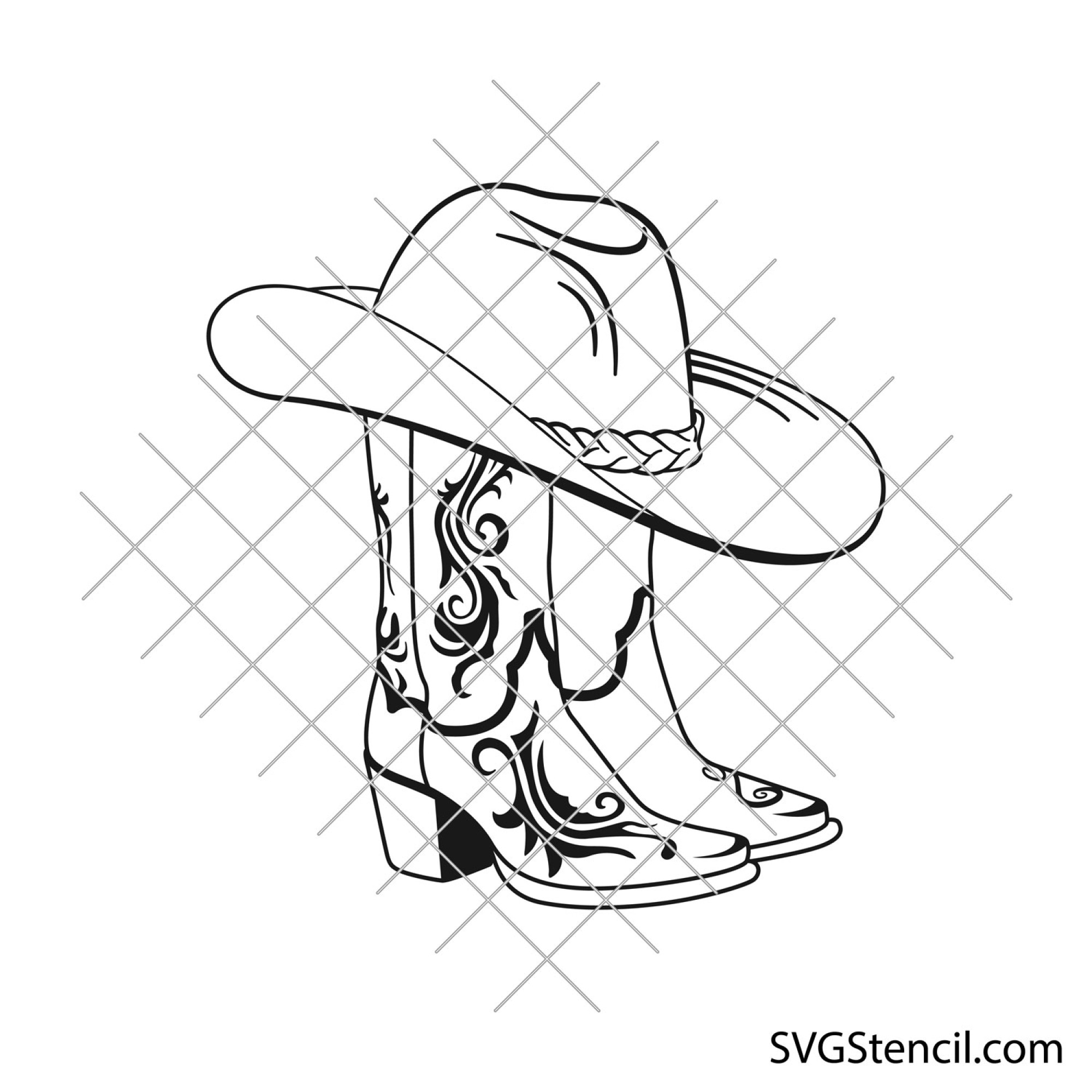 Line fishing tool with boots and sincast hat Vector Image