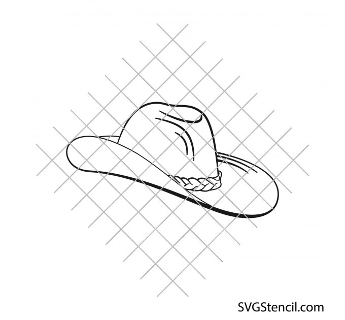 Cowboy hat svg | Cowgirl hat with flowers svg