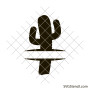 Cactus monogram svg