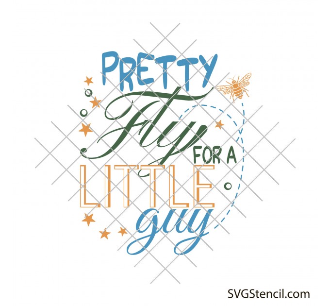 Pretty fly for a little guy svg | Boy shirt svg