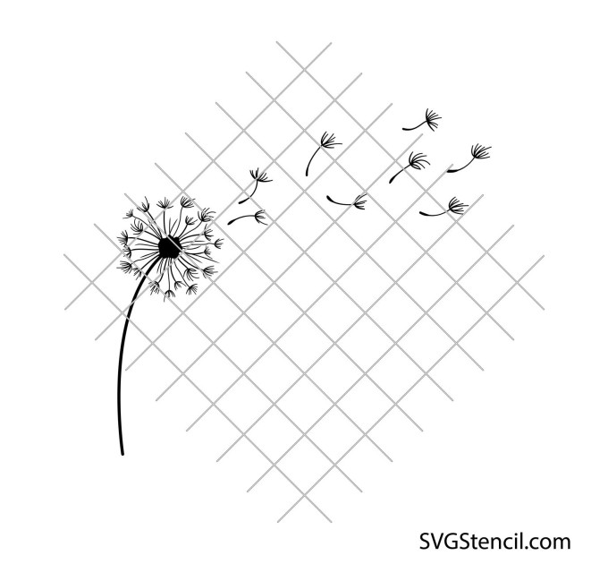 Dandelion svg | Blowing dandelion svg