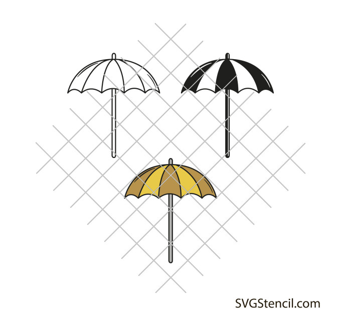 Beach umbrella SVG & Clipart
