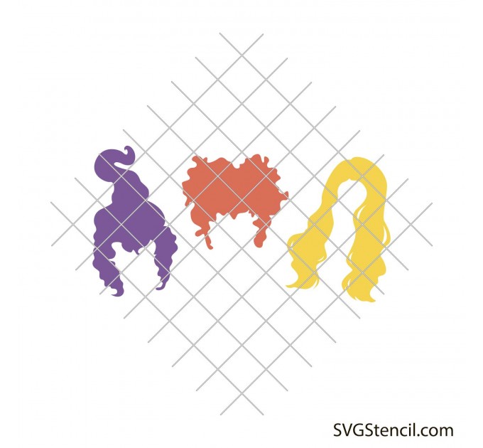 Sanderson sisters hair svg | Witches hair svg