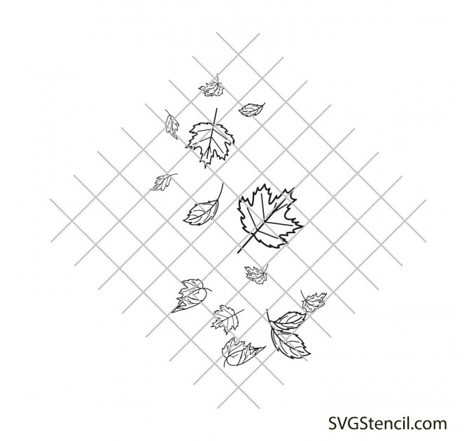 Falling leaves svg | Autumn leaves svg