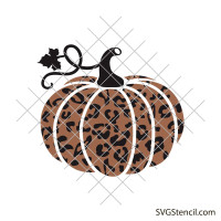 Cheetah print pumpkin svg | Pumpkin with spots svg