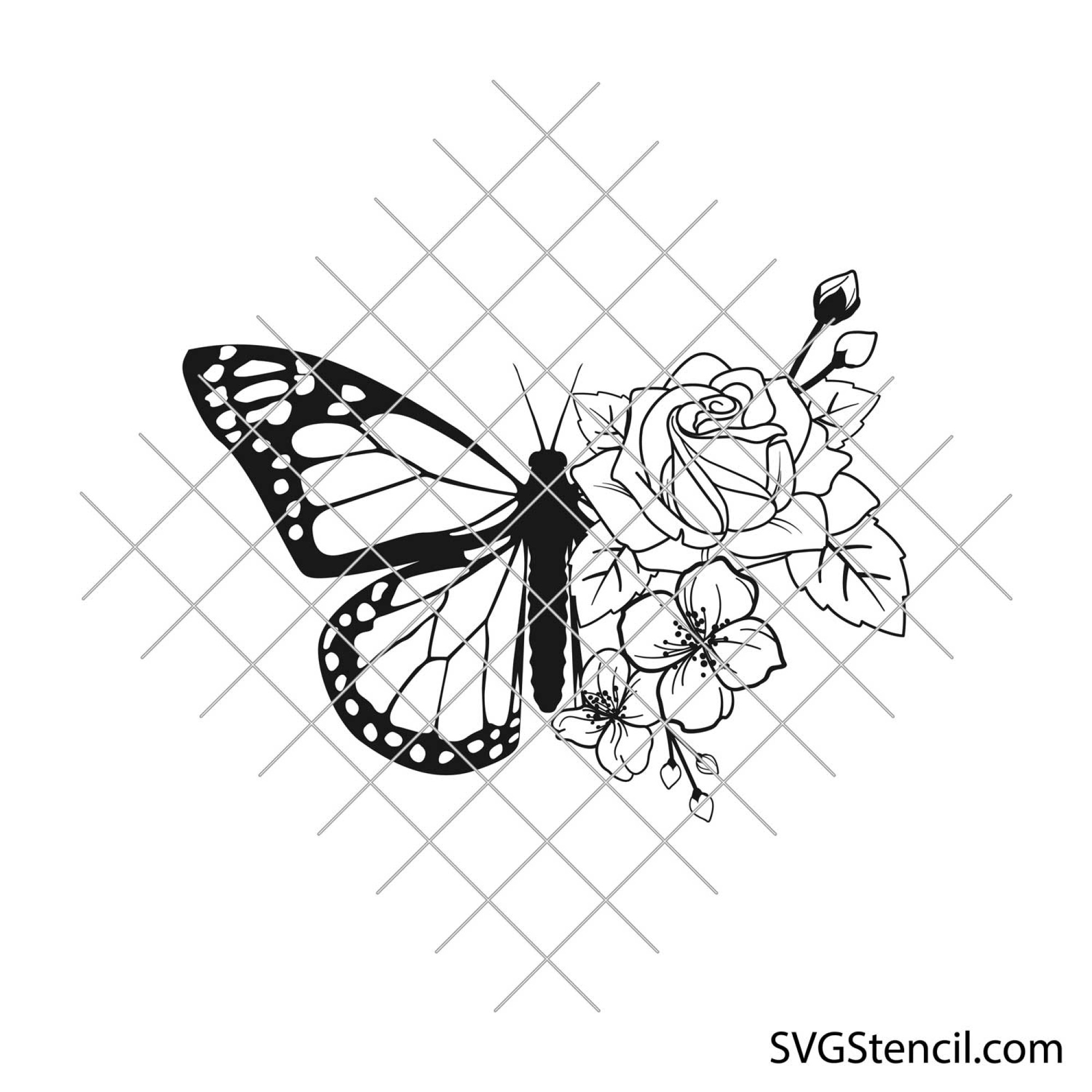 Half Butterfly and Half Flowers Tattoo Design Stencil/tattoo Template  Floral Butterfly Tattoo Instant Digital Download Tattoo Permit - Etsy |  Flower tattoo designs, Butterfly tattoo designs, Violet flower tattoos