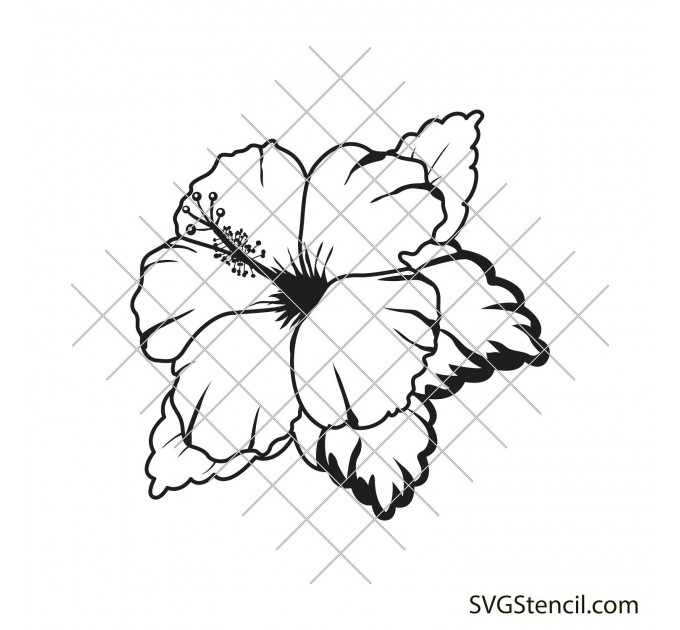 Hibiscus svg | Hawaii flower svg