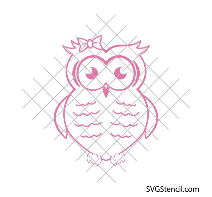 Girly owl svg | Baby owl svg