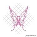 Breast cancer butterfly svg | Awareness ribbon svg
