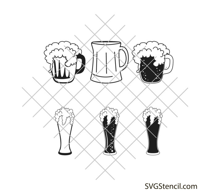 Beer mug svg | Beer glasses svg