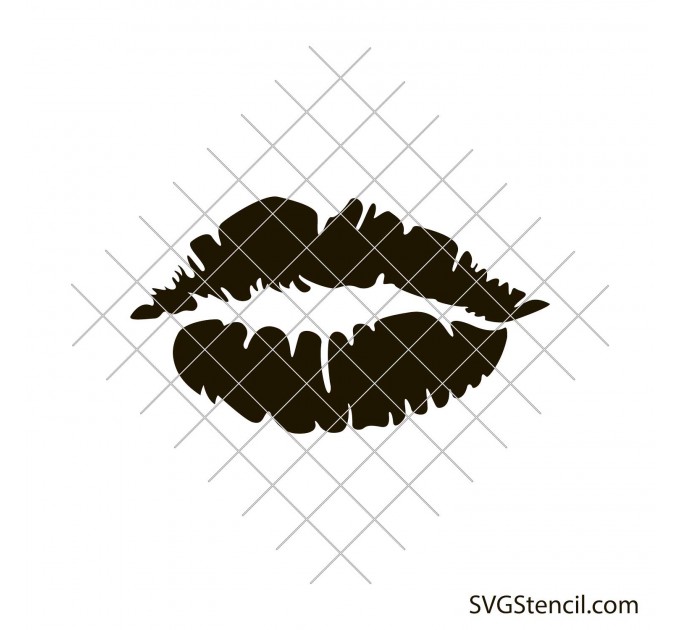 Kissing lips free svg | Lips silhouette svg