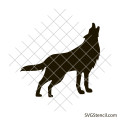Howling wolf silhouette svg
