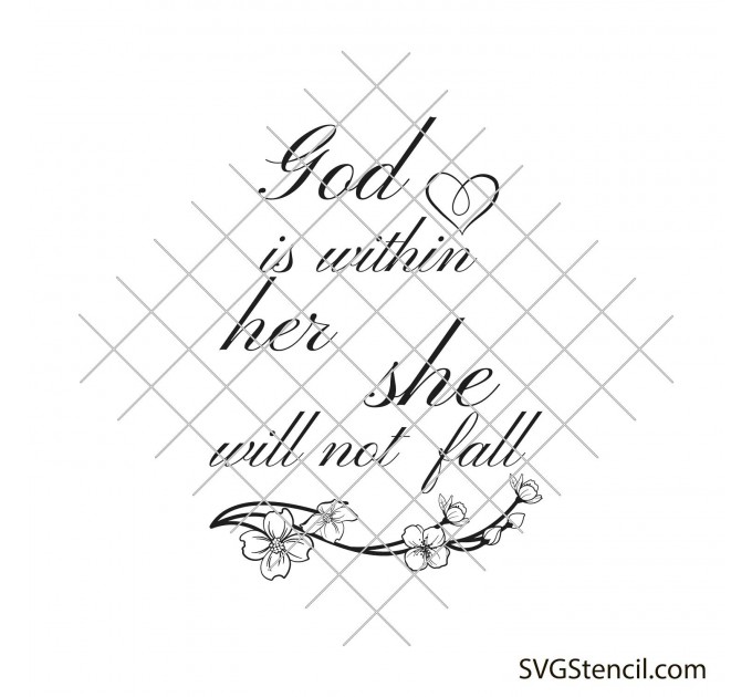 God is within her she will not fall svg