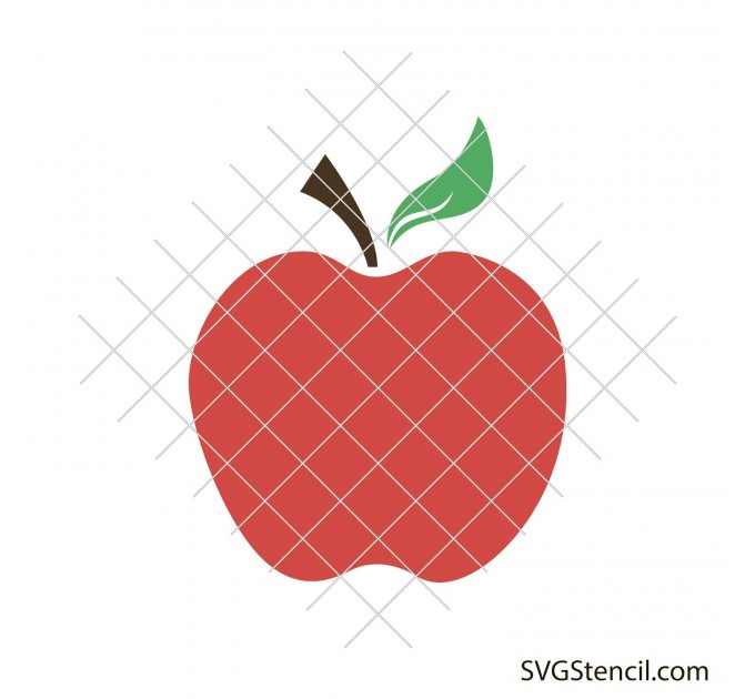 Simple red apple svg
