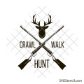 Crawl walk hunt svg | Hunting onesie svg
