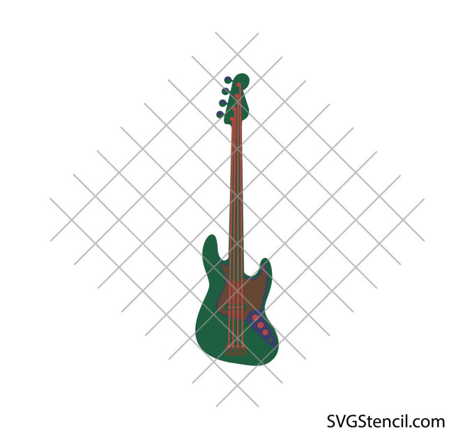 Bass guitar svg | 4-Layer design