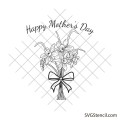 Free mother's day svg | Daffodil bouquet svg