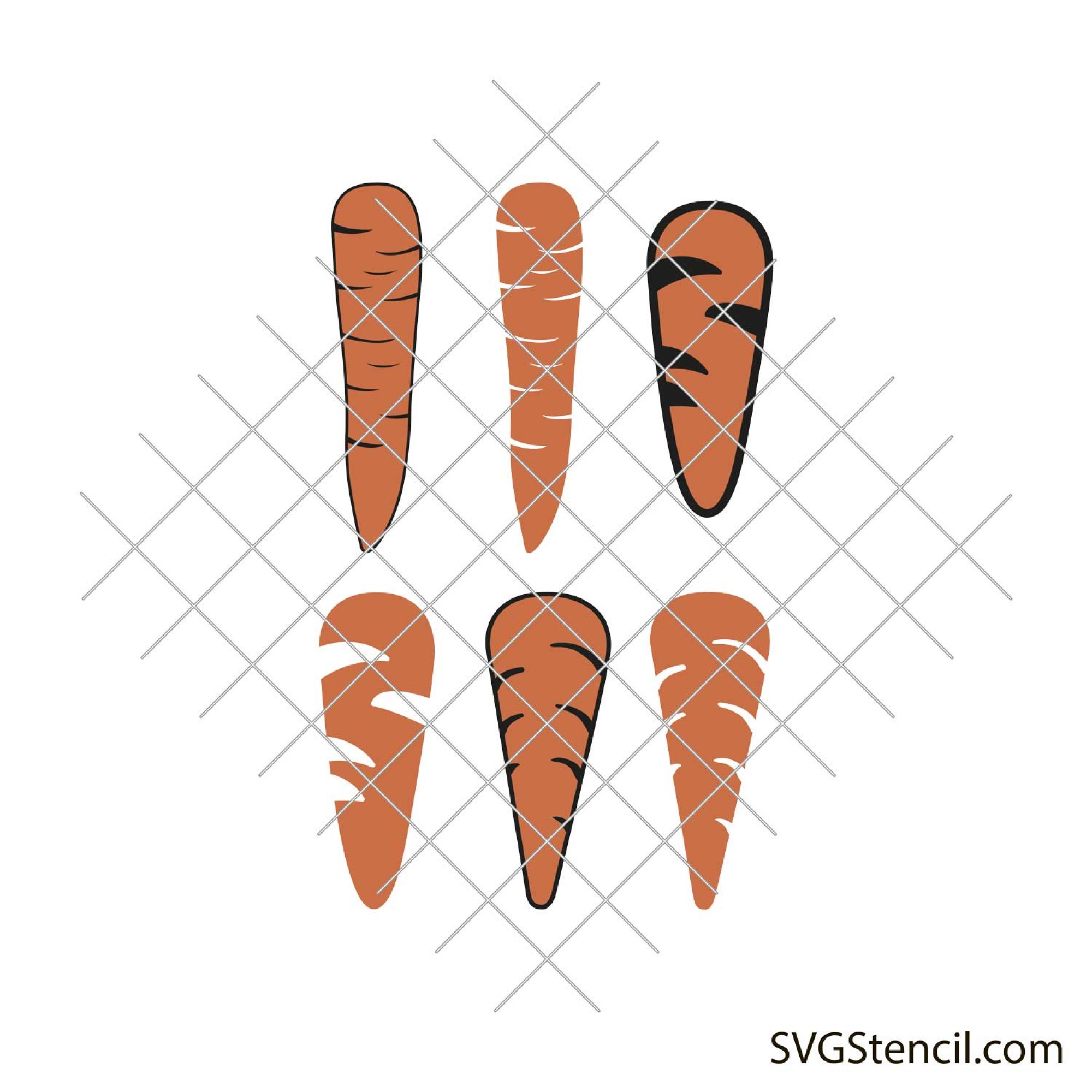 Snowman nose svg | Carrot nose svg | Cricut silhouette - SVGStencil