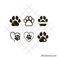 Dog pawprint svg | Puppy paw print svg